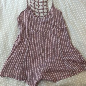 Blush and white romper